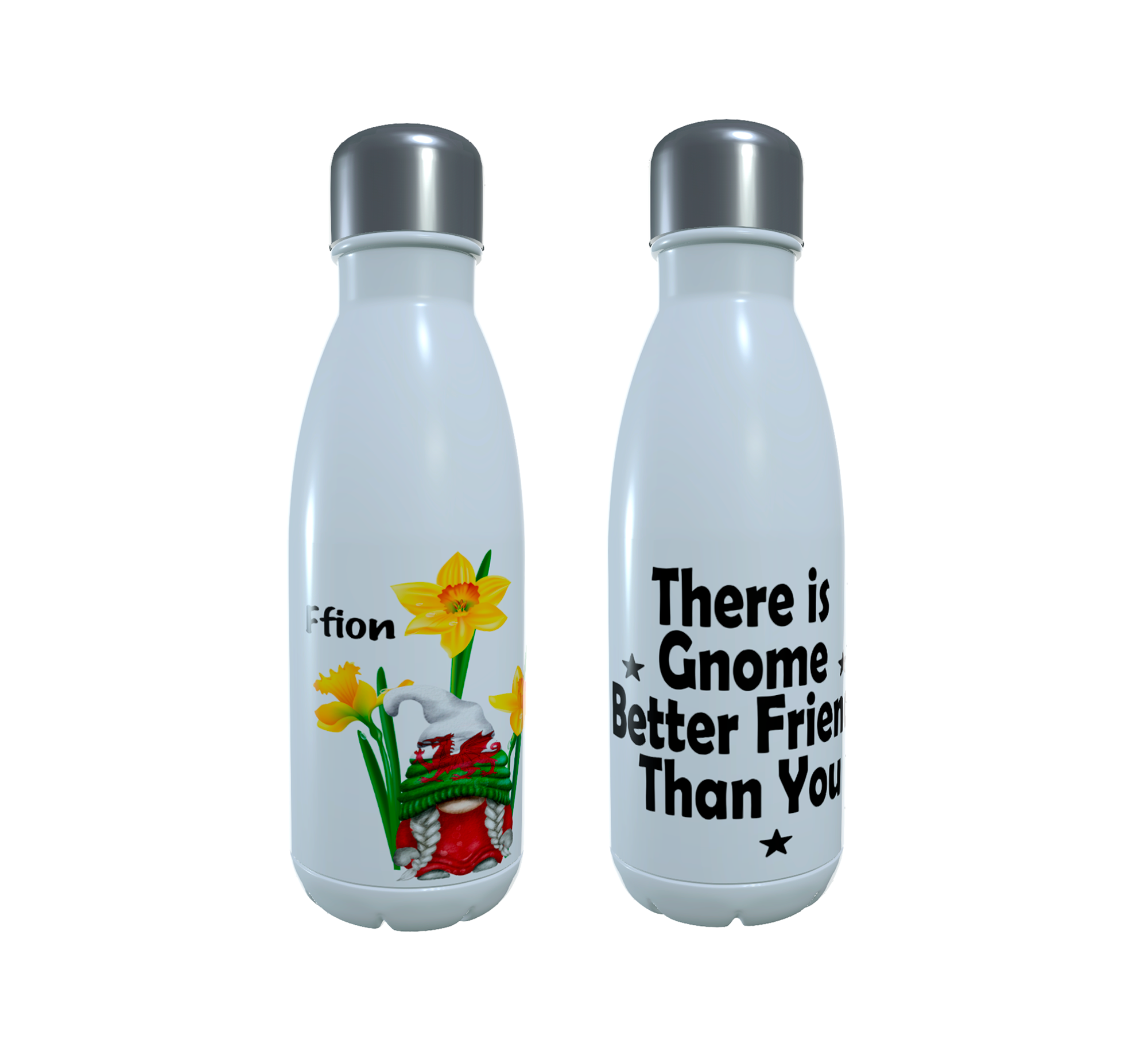 Patriotic Gnome Insulated Drinks Bottle, Wales Gnome Bottle